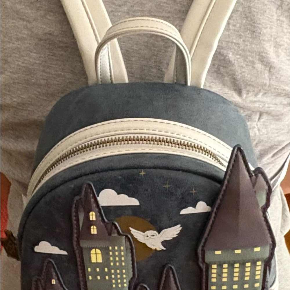 Loungefly Gray Cityscape Backpack - image 6